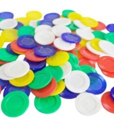 Fichas de Plástico con 100 Piezas de 3.8 cm en Varios Colores