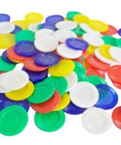 Fichas de Plástico con 100 Piezas de 3.8 cm en Varios Colores