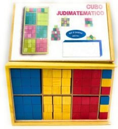 Bancubi Educativo: Estuche con 60 Cubos de Madera para Matemáticas Interactivas