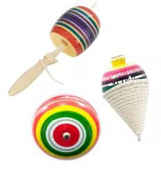 🌈 Paquete de Tradición y Destreza: Yo-yo, Trompo y Baleros de Madera
