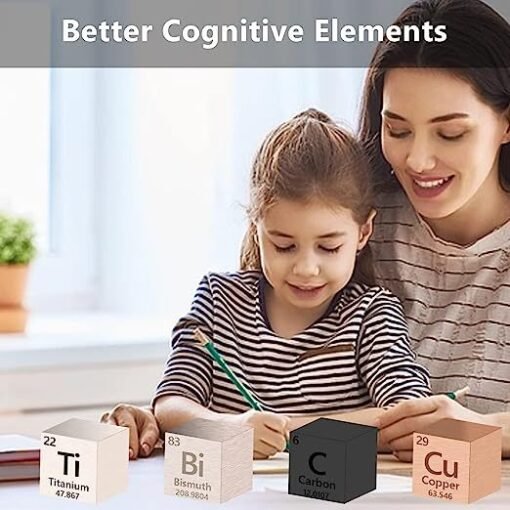 Metal Element Cube  High Purity, Periodic Table Of Elements Collection For Element Collections Hobbies, Pure Tungsten Cube, Iron, Aluminum, Bismuth, - Imagen 5