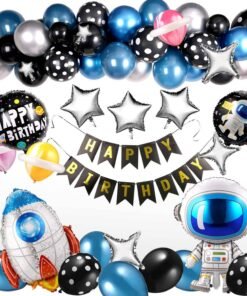 Kit Globos Astronauta Azul (55 Piezas) – Fiesta Espacial Viral