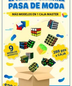 Caja Master 288 cubos Rubik 9 modelos mayoreo Wiwi Trends