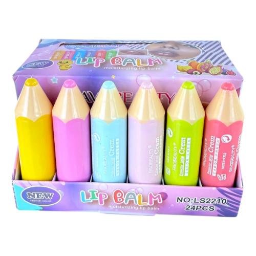 Lip Balm de Lápiz de Colores Cajita con 24 Piezas - Imagen 5
