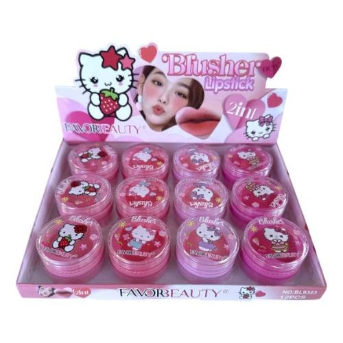 Blush Favorbeauty Rubor de Corazón Kitty 12 Pack