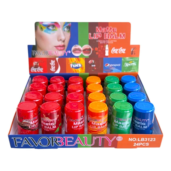 Lip Balm de Refresco Hidratante Caja 24 Piezas