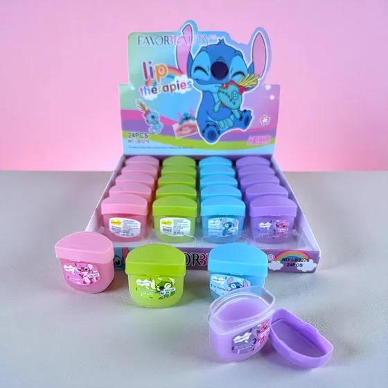 Lip Balm de Lilo y Stitch Cajita con 24 Piezas