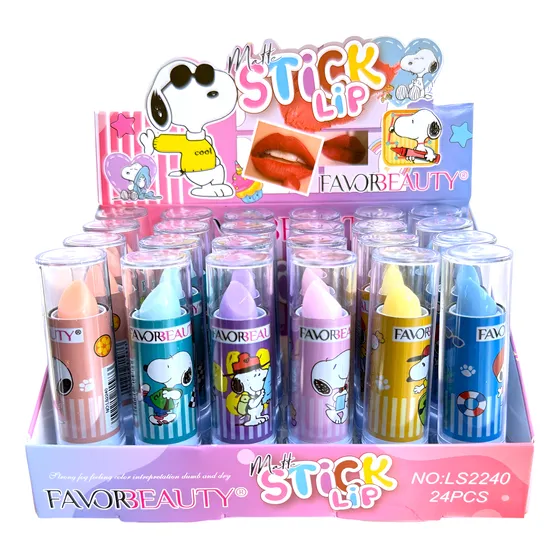 Lápiz Labial de Snoopy Cajita con 24 Piezas de Colores