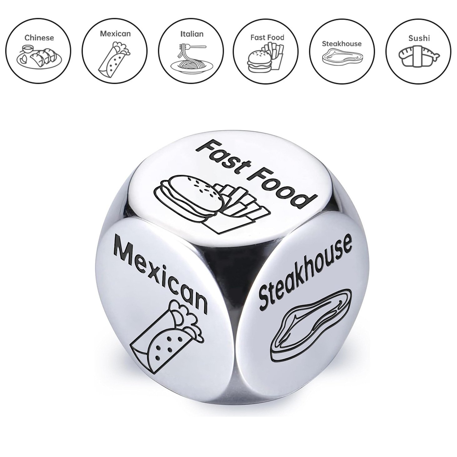 Funny Decision Dice Couple Lovers Date Night Games Party Toy Food Movie Decision Dice Valentine's Day Gift - Imagen 5