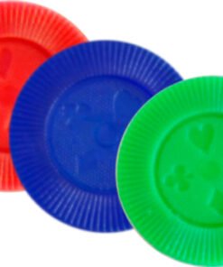 Fichas de plástico 3.8 cm 100 piezas - Wiwi Juegos de mayoreo