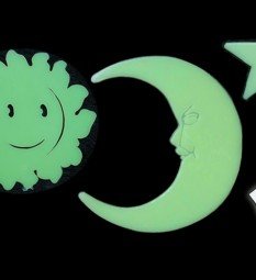 Sol y Luna Glow in the dark 4 piezas-Wiwi de mayoreo