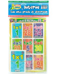 Lotería Didáctica de Las Multiplicaciones - Wiwi Loterías Mayoreo